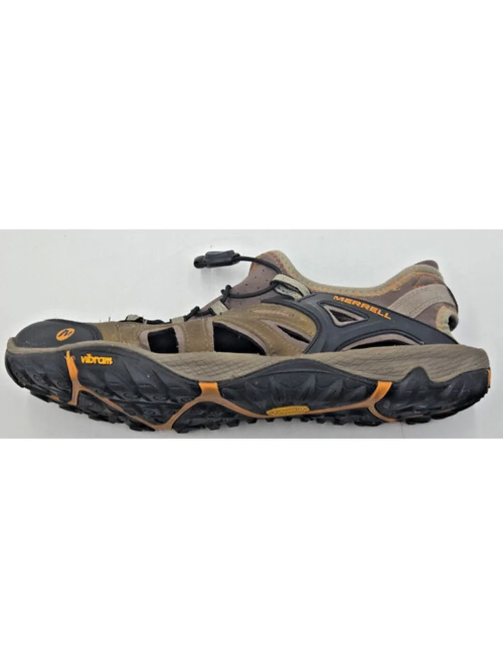 Merrell All Out Blaze Sieve Mens 10.5 Hiking Water Sandals Vibram Brown